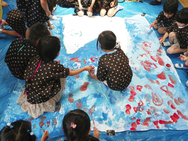 浦和市立明海幼稚園の子供達の作品